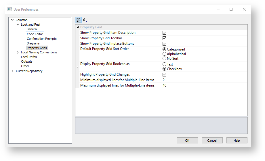 WhereScape RED 10.2.0.0 > Common > Property Grids.png