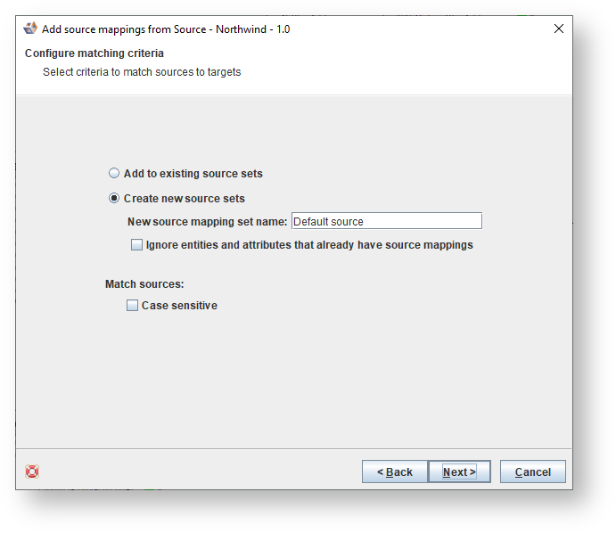 WhereScape 3D 9.0.4.0 > Adding Source Mappings > Addsourcemapping_criteria.png
