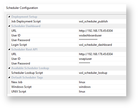 Scheduler Configuration